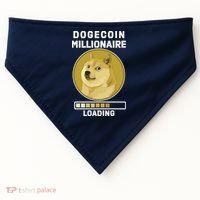 Dogecoin Millionaire Loading Funny Doge Crypto USA-Made Doggie Bandana thumb 0