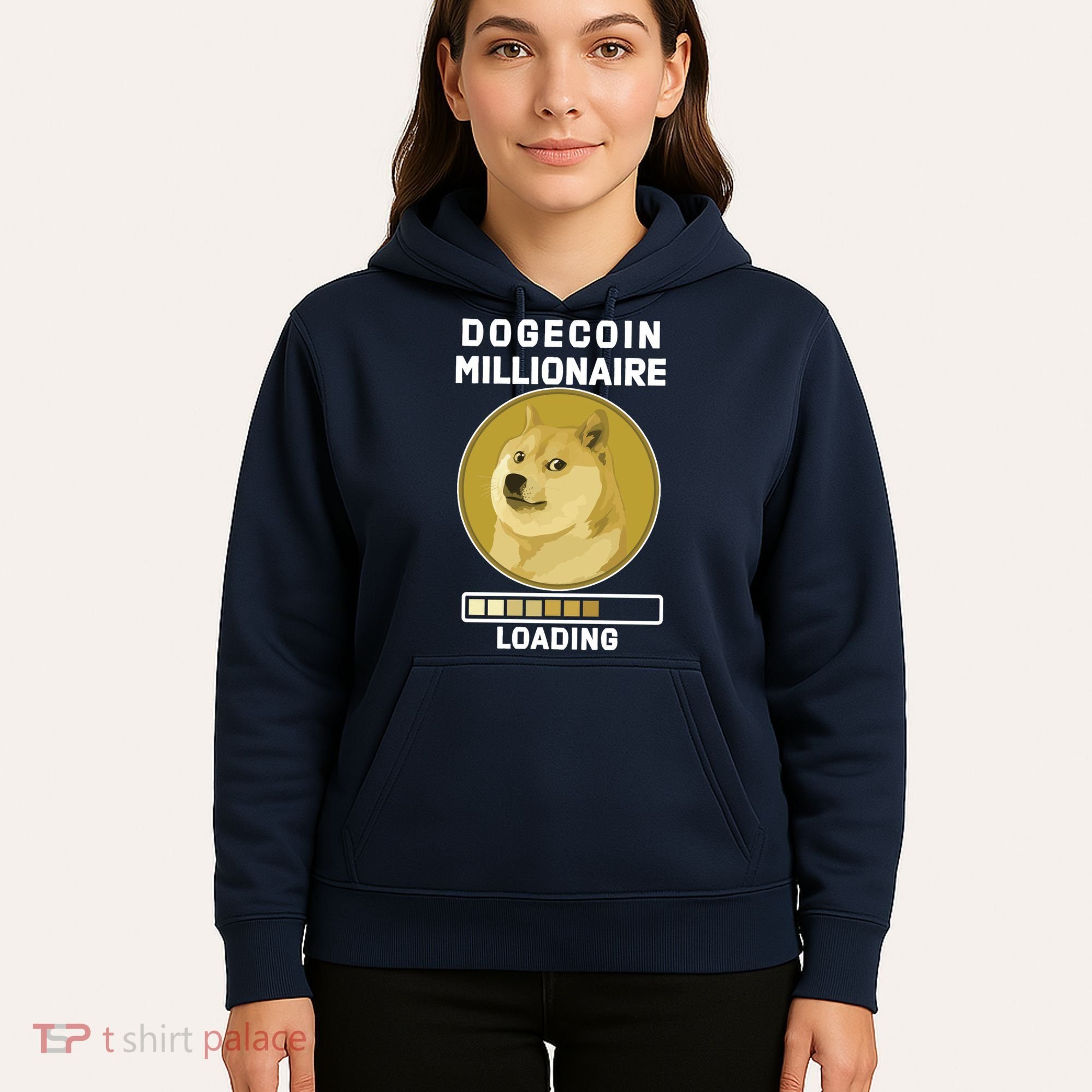 Dogecoin Millionaire Loading Funny Doge Crypto Hoodie