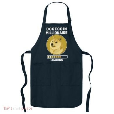 Dogecoin Millionaire Loading Funny Doge Crypto Apron