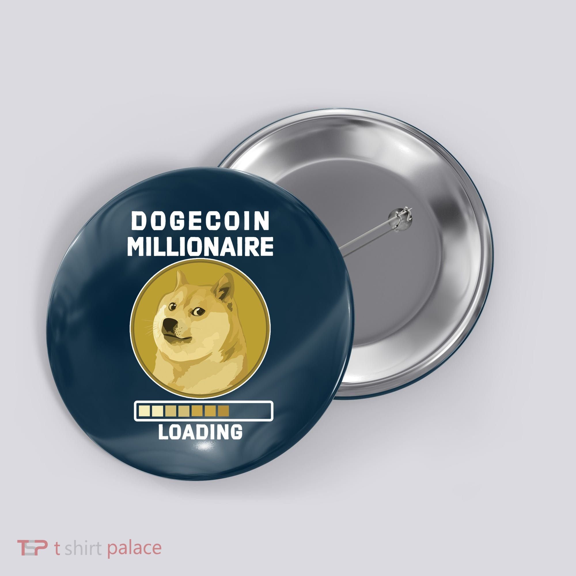 Dogecoin Millionaire Loading Funny Doge Crypto Button