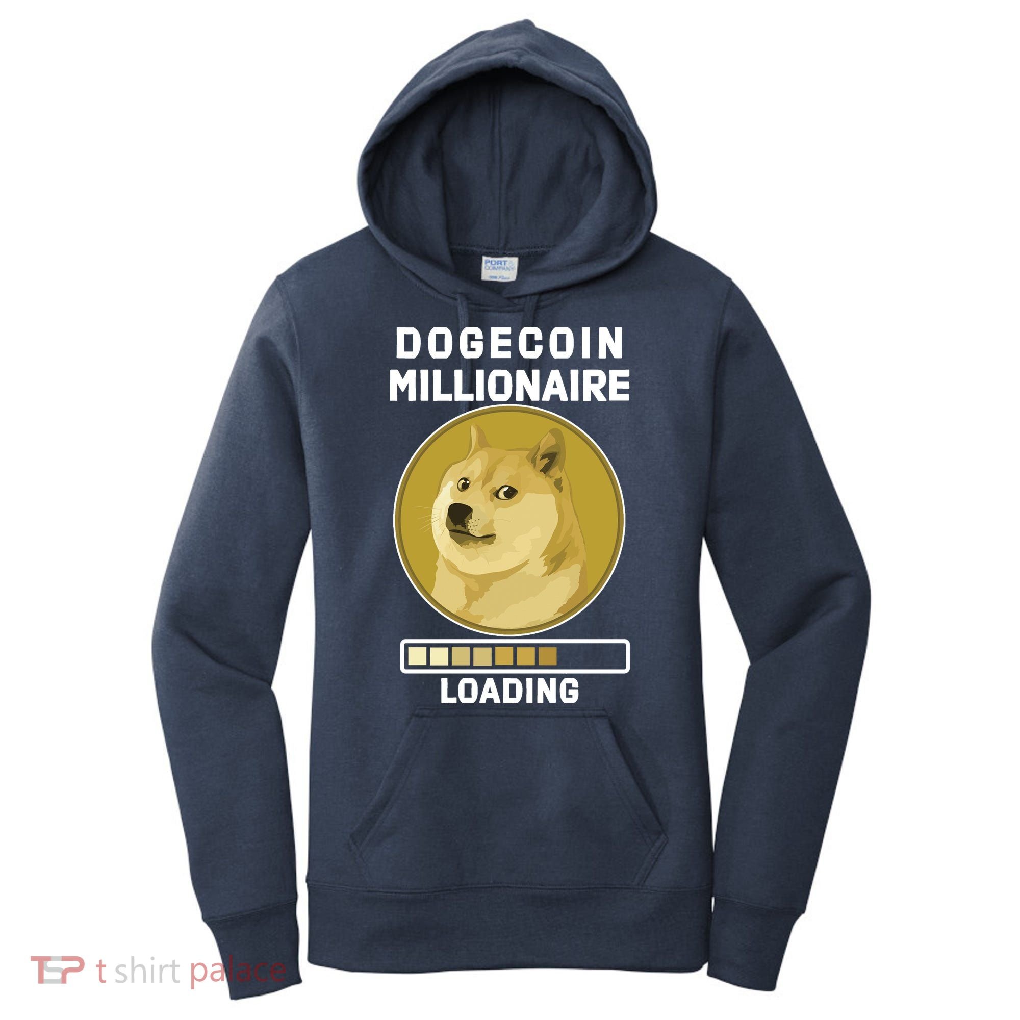 Dogecoin Millionaire Loading Funny Doge Crypto Women's Hoodie