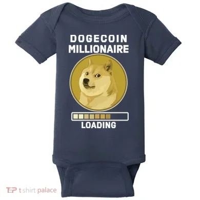 Dogecoin Millionaire Loading Funny Doge Crypto Baby Bodysuit