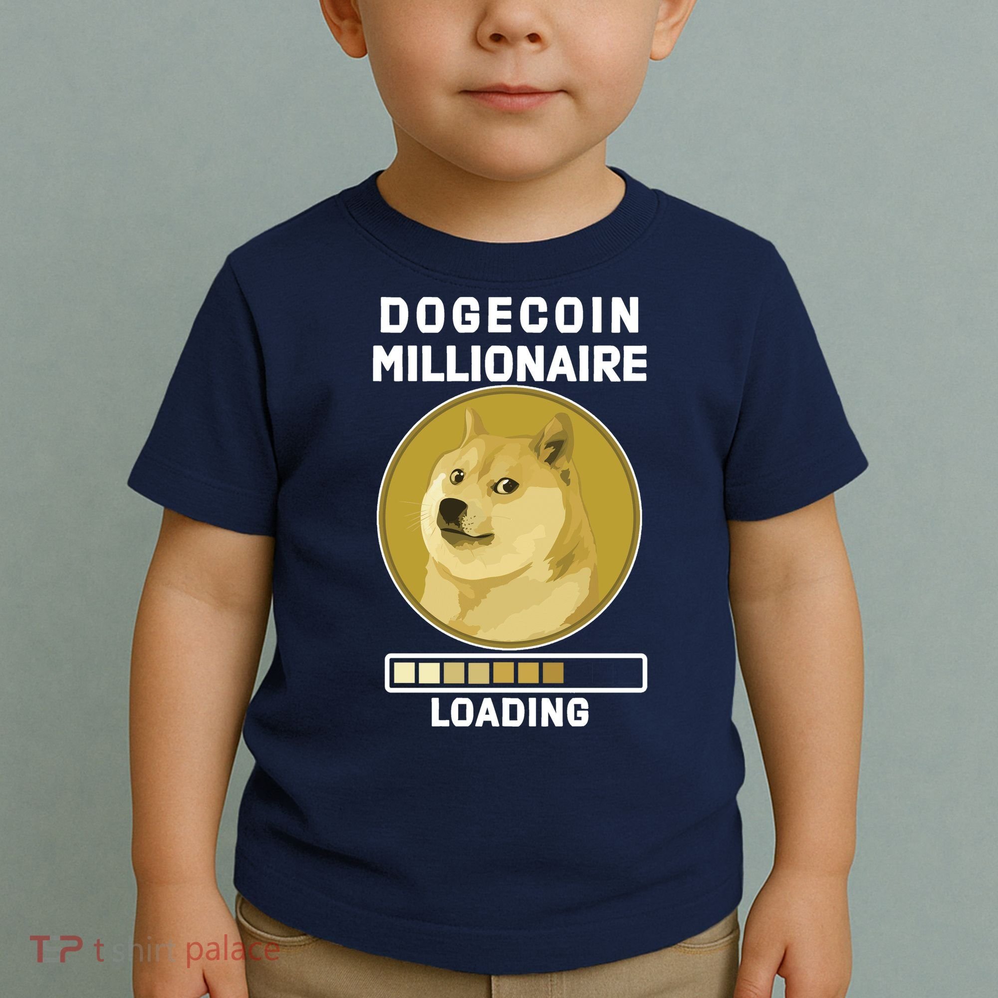 Dogecoin Millionaire Loading Funny Doge Crypto Toddler T-Shirt