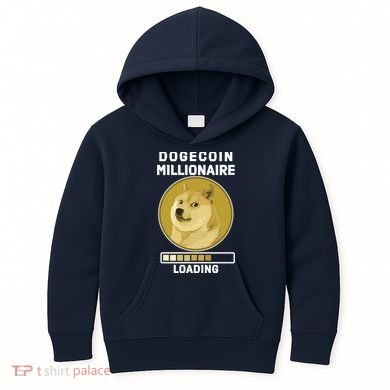 Dogecoin Millionaire Loading Funny Doge Crypto Kids Hoodie