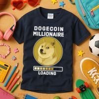 Dogecoin Millionaire Loading Funny Doge Crypto Kids T-Shirt thumb 3