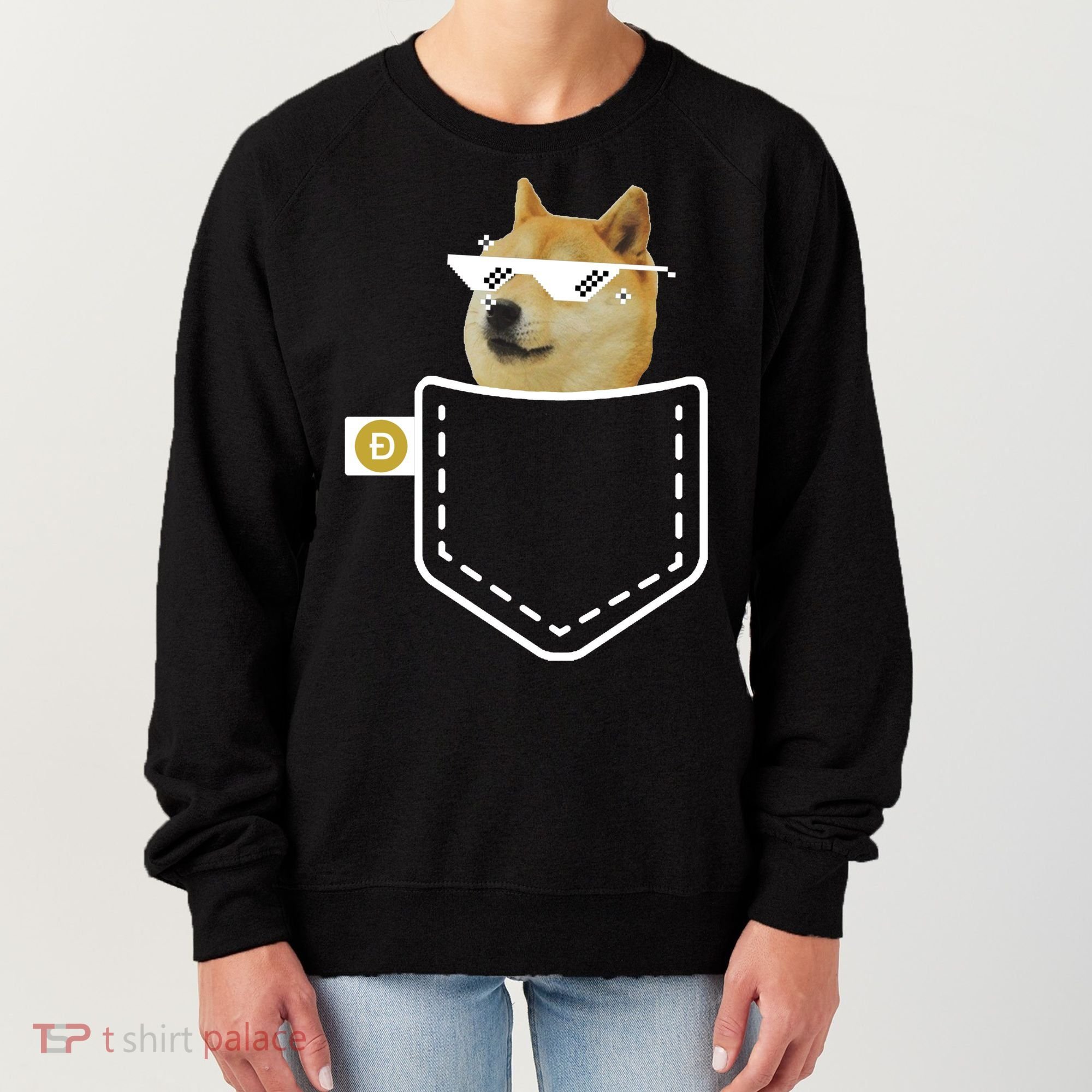 Dogecoin Pocket Doge Coin Women's Sweatshirt