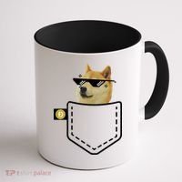 Dogecoin Pocket Doge Coin Coffee Mug thumb 1