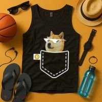 Dogecoin Pocket Doge Coin Tank Top thumb 4