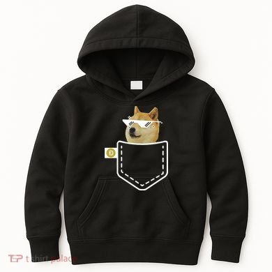 Dogecoin Pocket Doge Coin Kids Hoodie