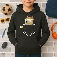 Dogecoin Pocket Doge Coin Kids Hoodie thumb 2