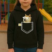 Dogecoin Pocket Doge Coin Kids Hoodie thumb 3
