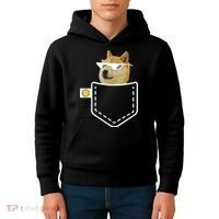 Dogecoin Pocket Doge Coin Kids Hoodie thumb 4