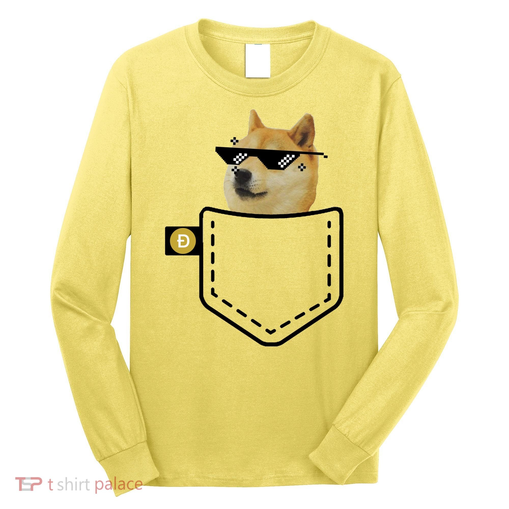 Dogecoin Pocket Doge Coin Long Sleeve Shirt