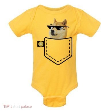 Dogecoin Pocket Doge Coin Baby Bodysuit