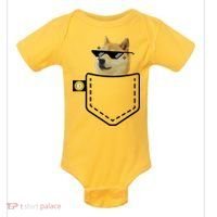 Dogecoin Pocket Doge Coin Baby Bodysuit thumb 0