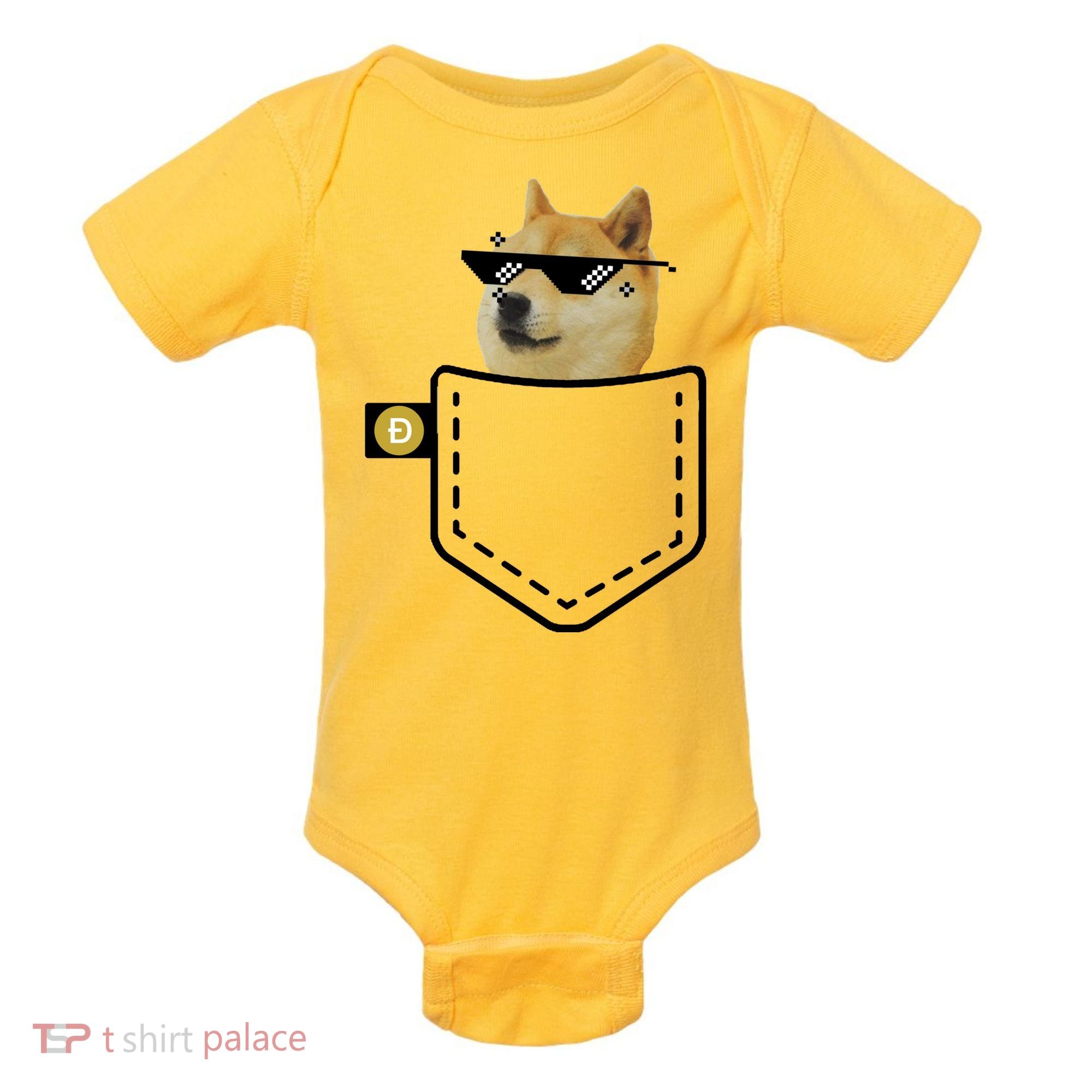 Dogecoin Pocket Doge Coin Baby Bodysuit