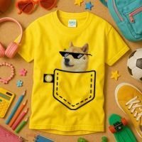 Dogecoin Pocket Doge Coin Kids T-Shirt thumb 3