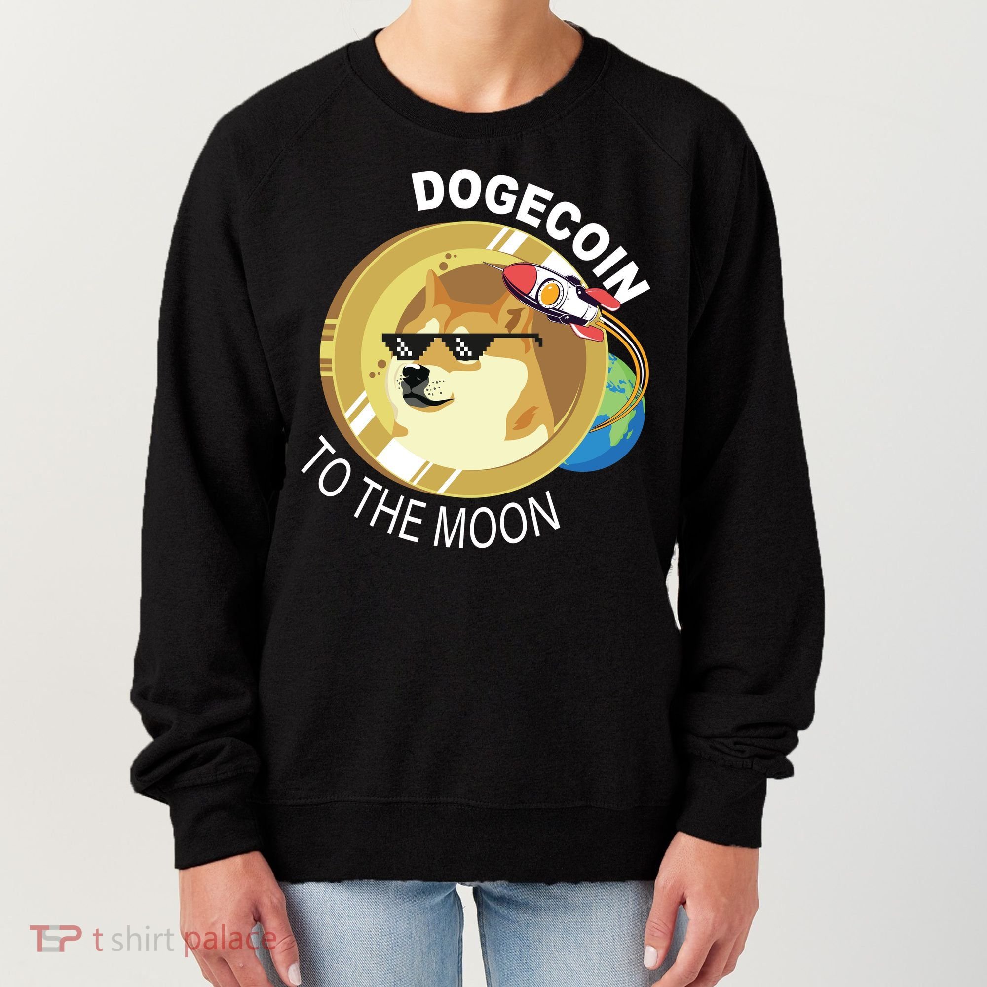 Dogecoin to the moon Women's Sweatshirt