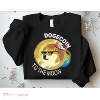 Dogecoin to the moon Sweatshirt thumb 2