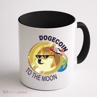Dogecoin to the moon Coffee Mug thumb 1