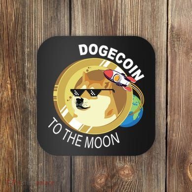 Dogecoin to the moon Coaster
