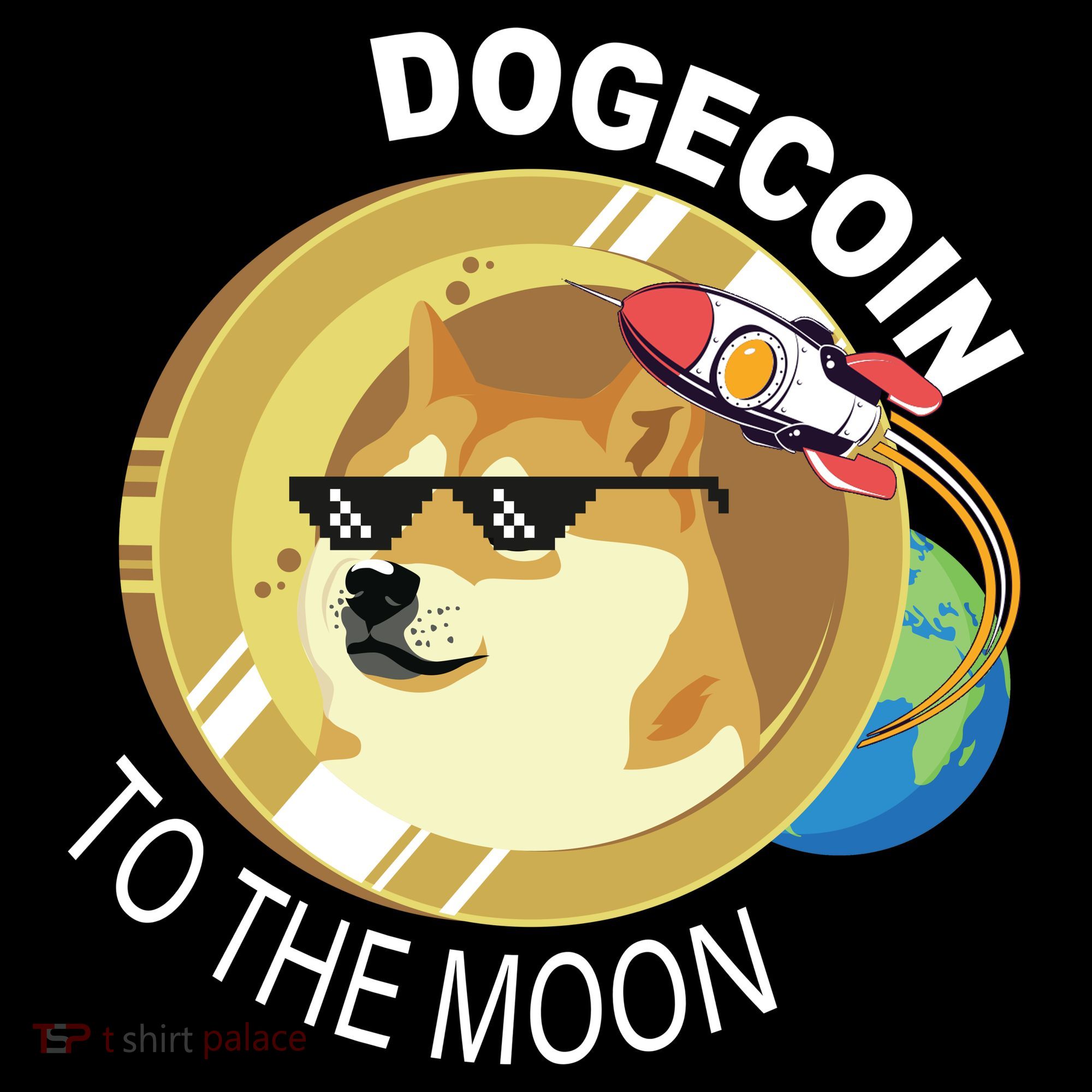 Dogecoin to the moon Coaster