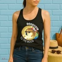 Dogecoin to the moon Women's Tank Top thumb 2