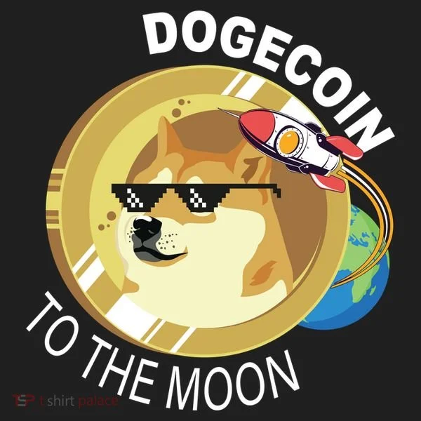 Dogecoin to the moon Golf Towel