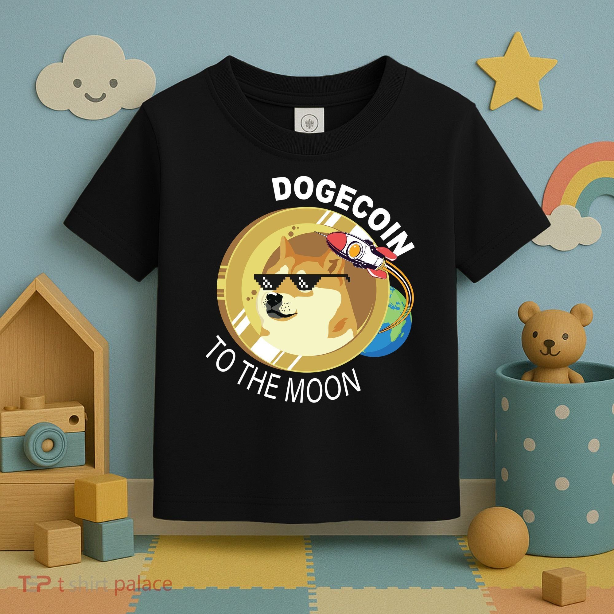Dogecoin to the moon Toddler T-Shirt