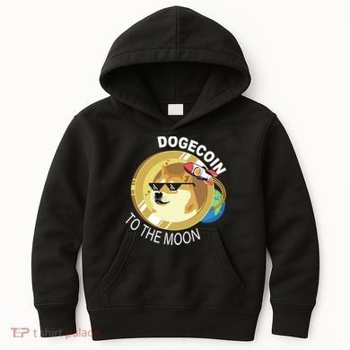 Dogecoin to the moon Kids Hoodie