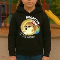 Dogecoin to the moon Kids Hoodie thumb 3