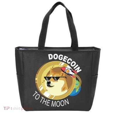 Dogecoin to the moon Tote Bag