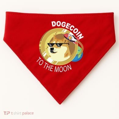 DogeCoin To The Moon USA-Made Doggie Bandana