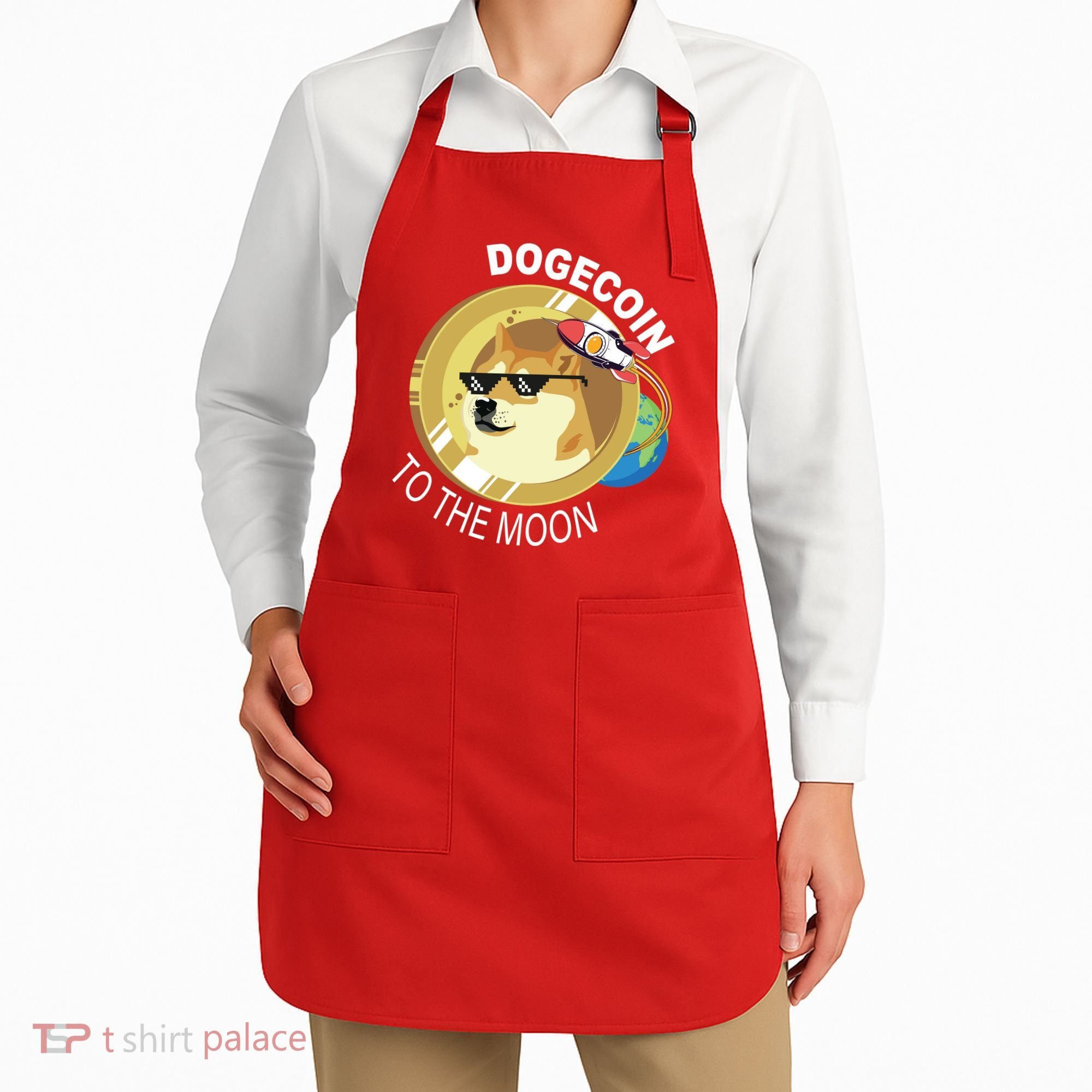 DogeCoin To The Moon Apron