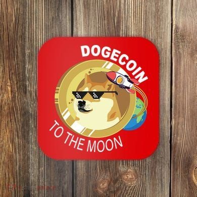 DogeCoin To The Moon Coaster