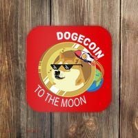 DogeCoin To The Moon Coaster thumb 0
