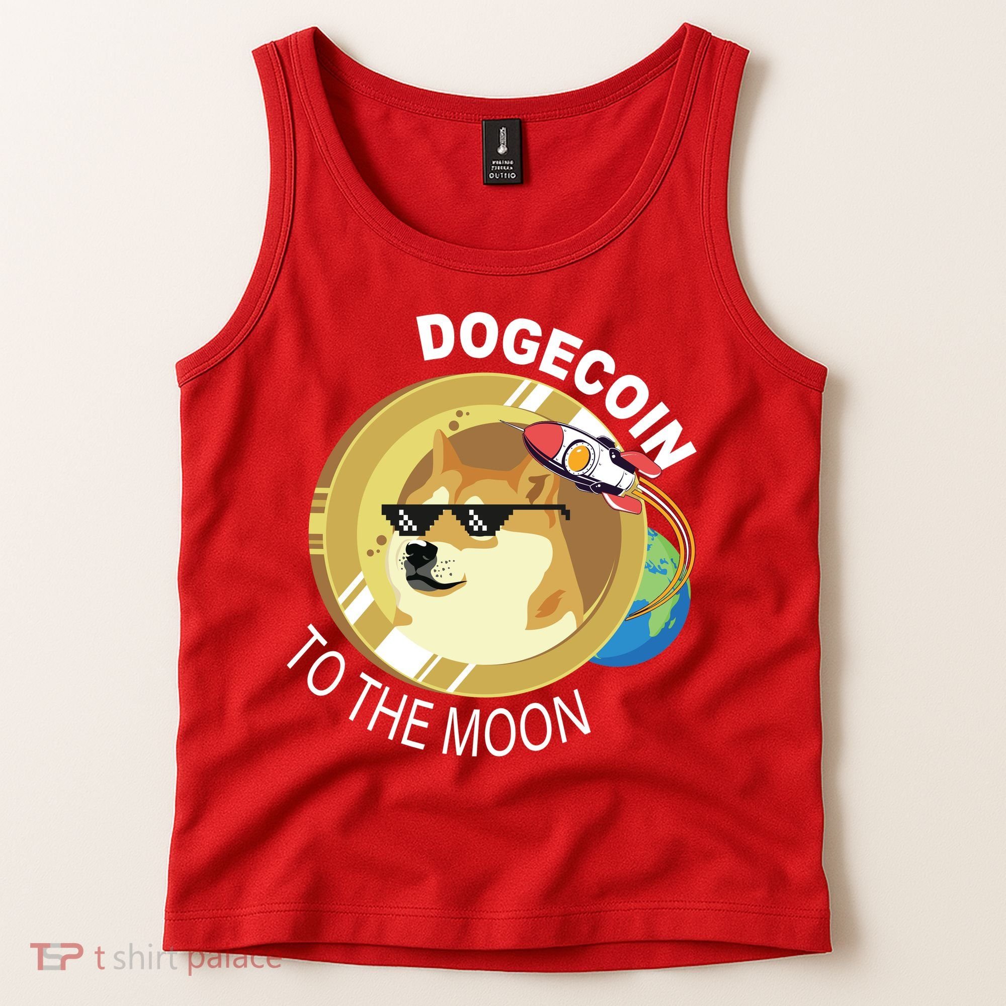 DogeCoin To The Moon Tank Top