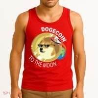 DogeCoin To The Moon Tank Top thumb 3