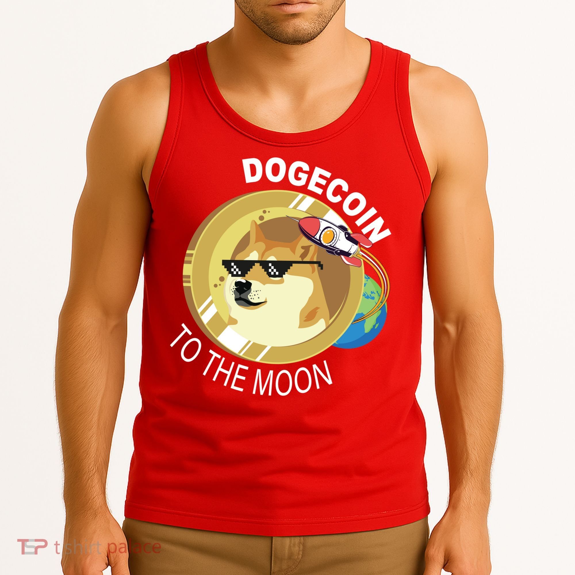 DogeCoin To The Moon Tank Top