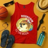 DogeCoin To The Moon Tank Top thumb 4