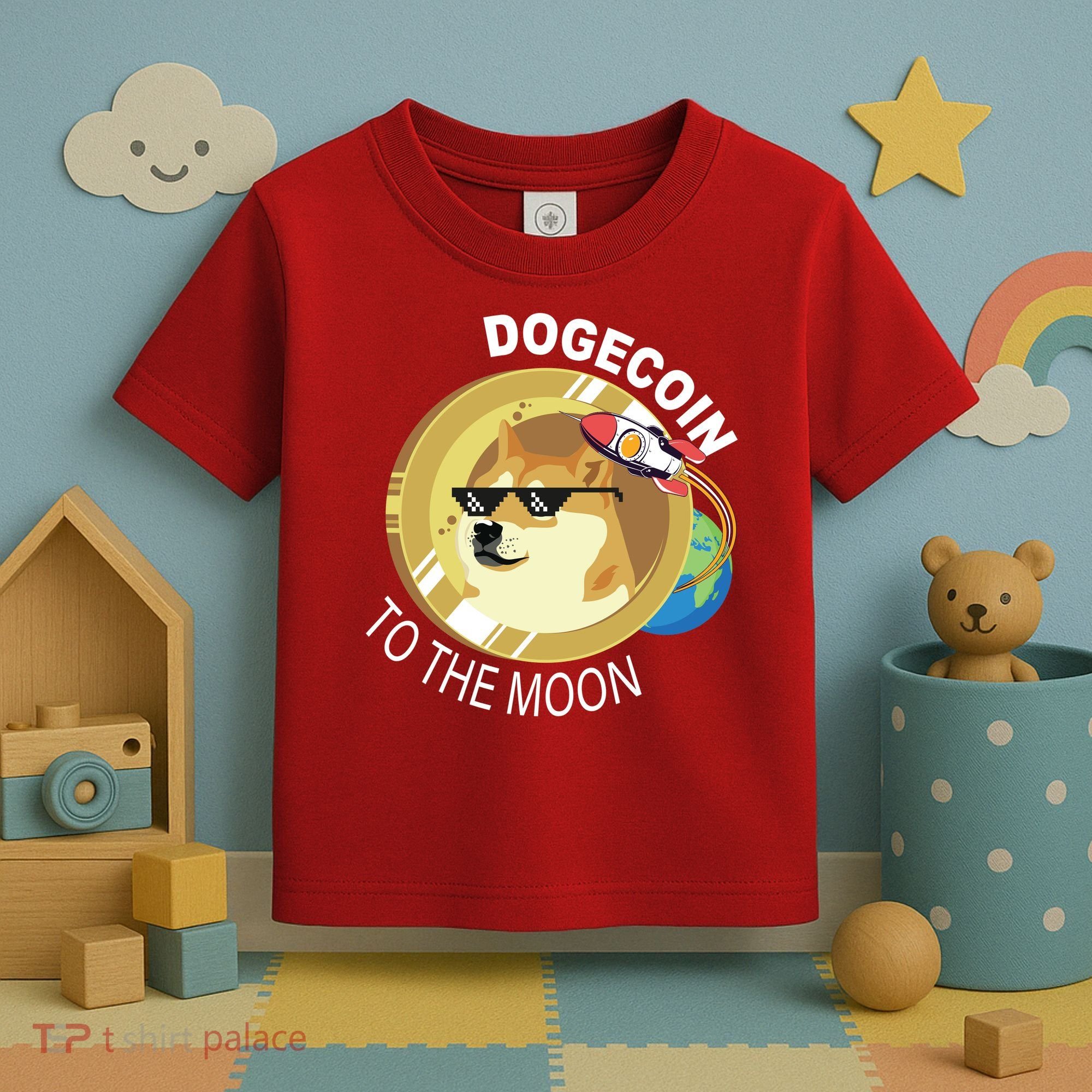 DogeCoin To The Moon Toddler T-Shirt