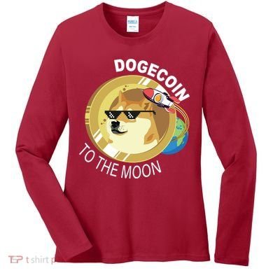 DogeCoin To The Moon Women's Long Sleeve Shirt