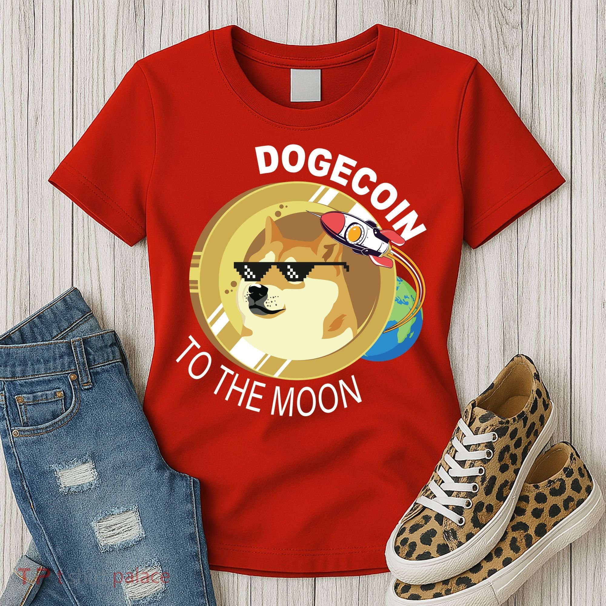 DogeCoin To The Moon Women's T-Shirt