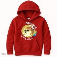 DogeCoin To The Moon Kids Hoodie thumb 0