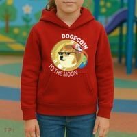 DogeCoin To The Moon Kids Hoodie thumb 3