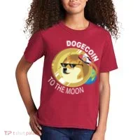 DogeCoin To The Moon Kids T-Shirt thumb 2