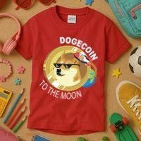 DogeCoin To The Moon Kids T-Shirt thumb 3