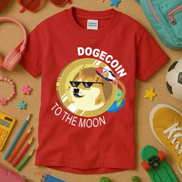 DogeCoin To The Moon Kids T-Shirt