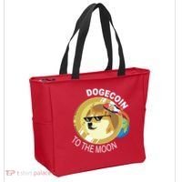 DogeCoin To The Moon Tote Bag thumb 2