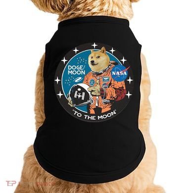 Dogecoin To The Moon Astronaut Doggie Tank